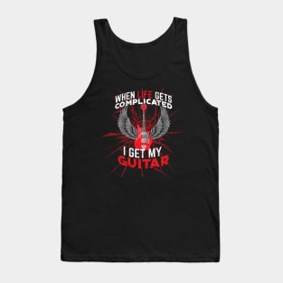 Guitar Player Design - Life is Complicated Tank Top